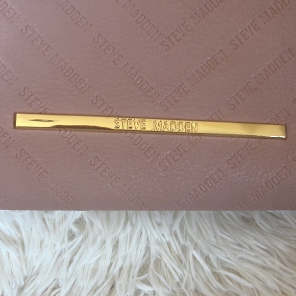 Steve Madden Faux Leather tote Bag light pastel pink - Picture 2 of 10